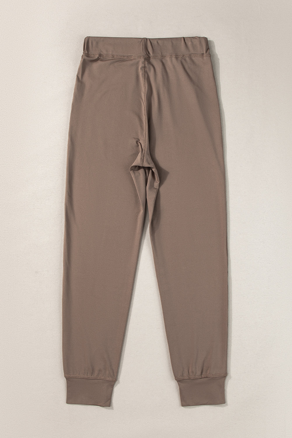 Gray Drawstring Elastic Waistband Pocketed Joggers