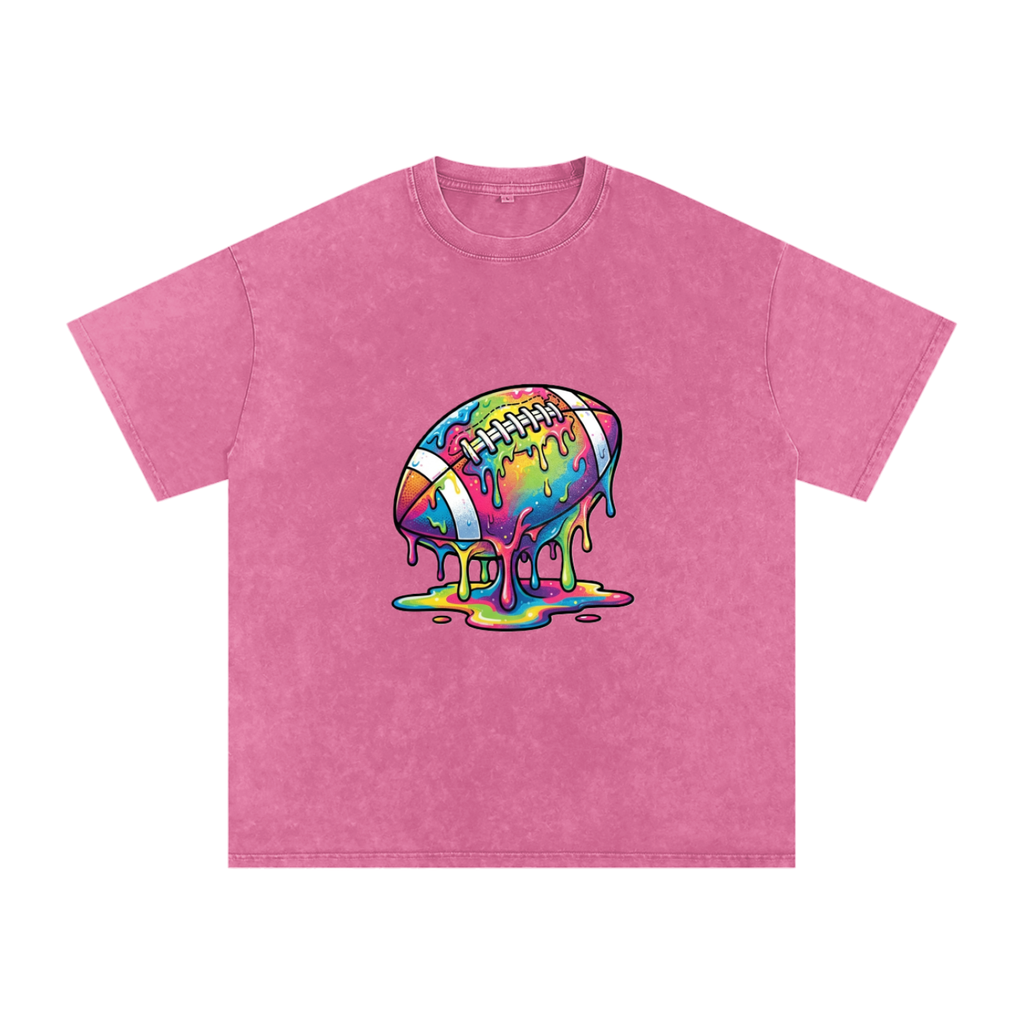 Snow Washed Oversized Cotton T-Shirt
