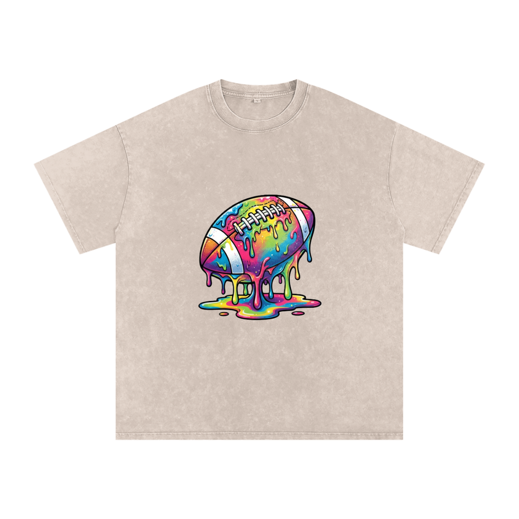 Snow Washed Oversized Cotton T-Shirt