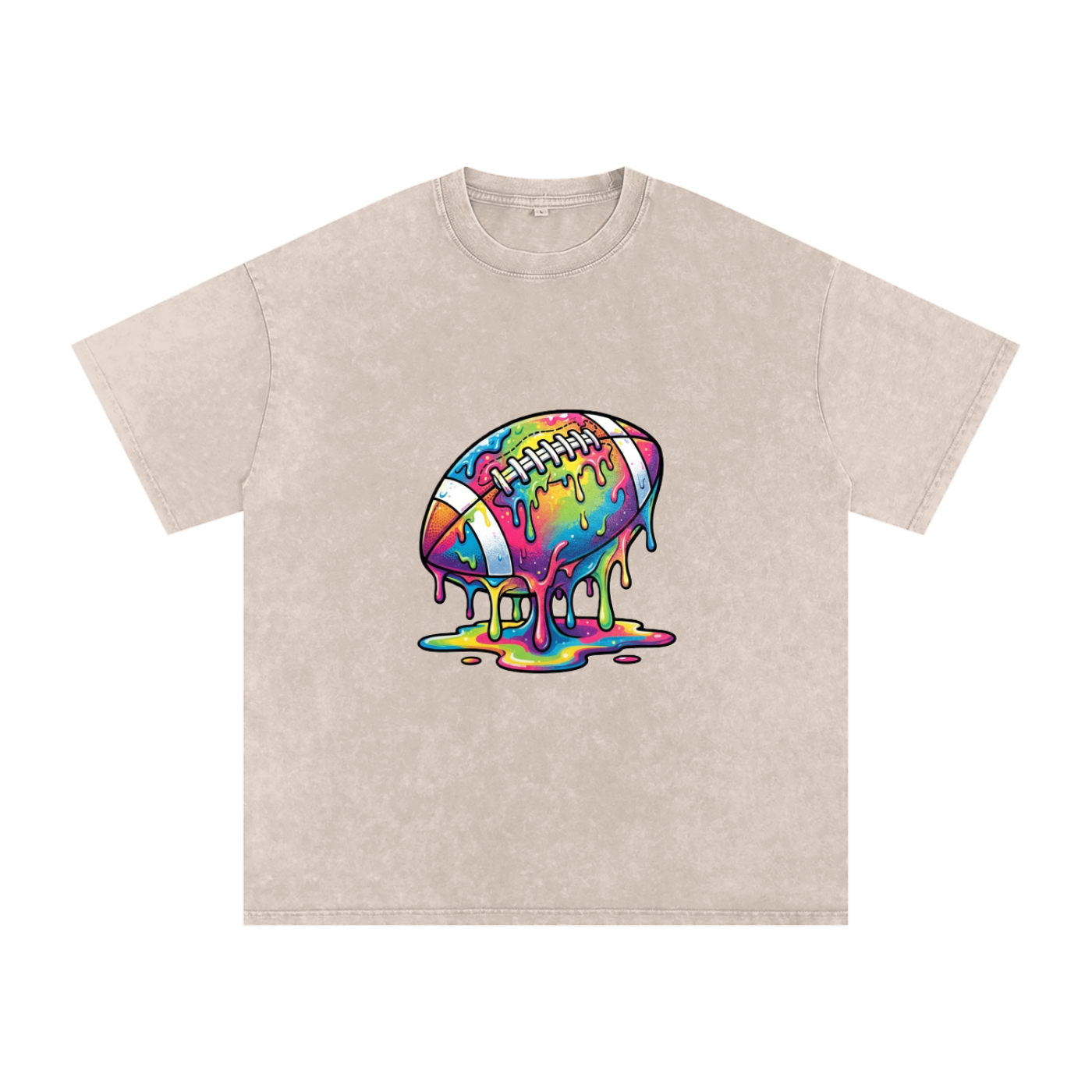 Snow Washed Oversized Cotton T-Shirt