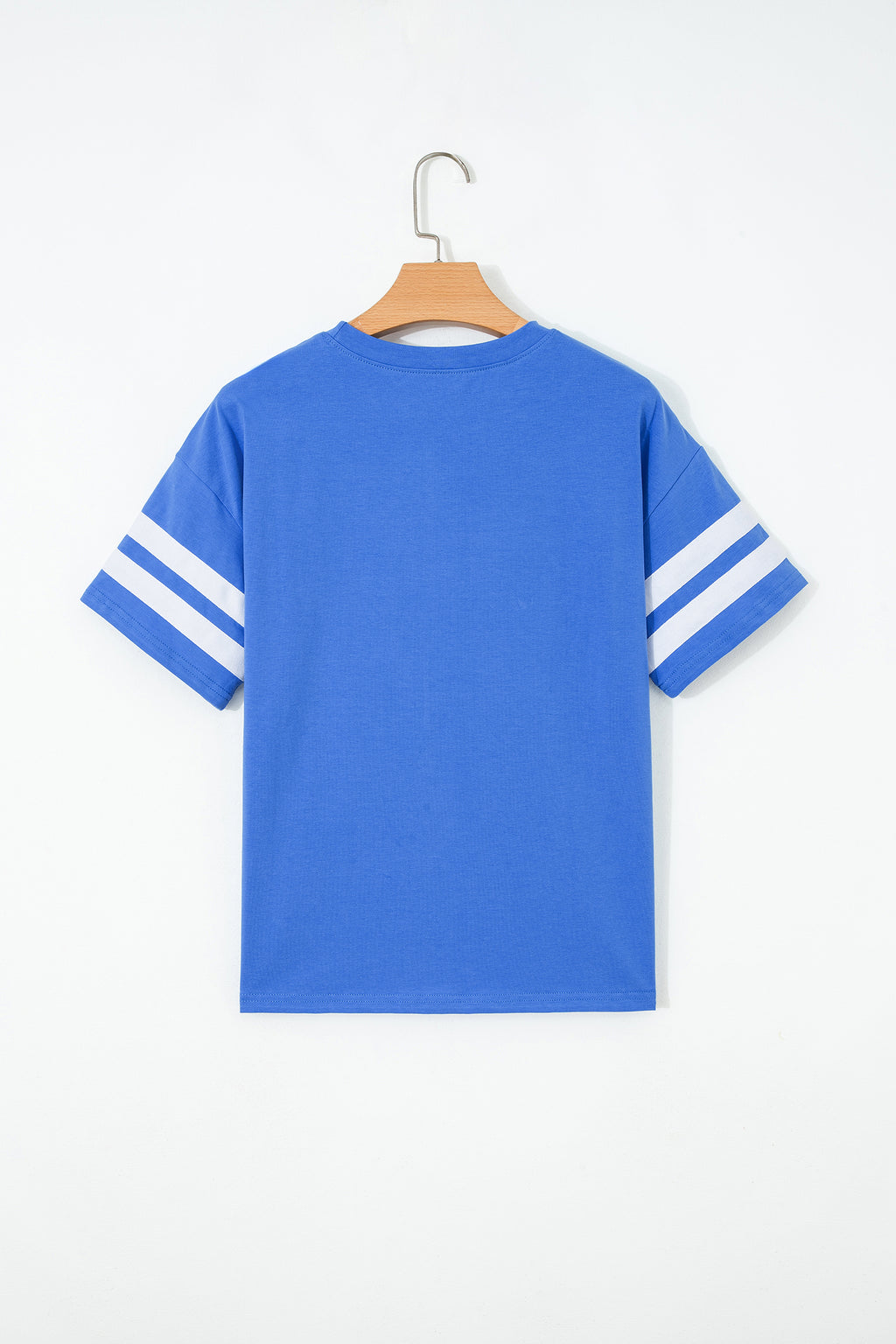 Black Varsity Striped Short Sleeve Crew Neck T Shirt