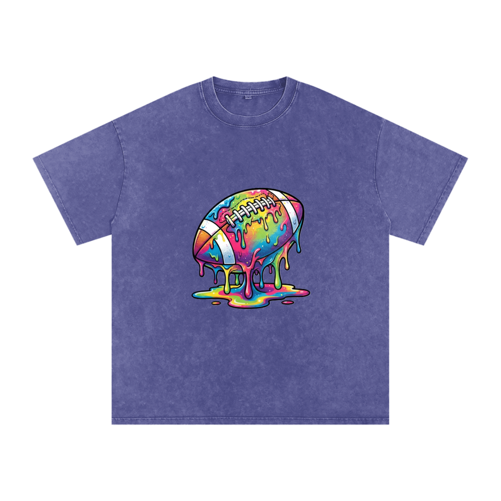 Snow Washed Oversized Cotton T-Shirt