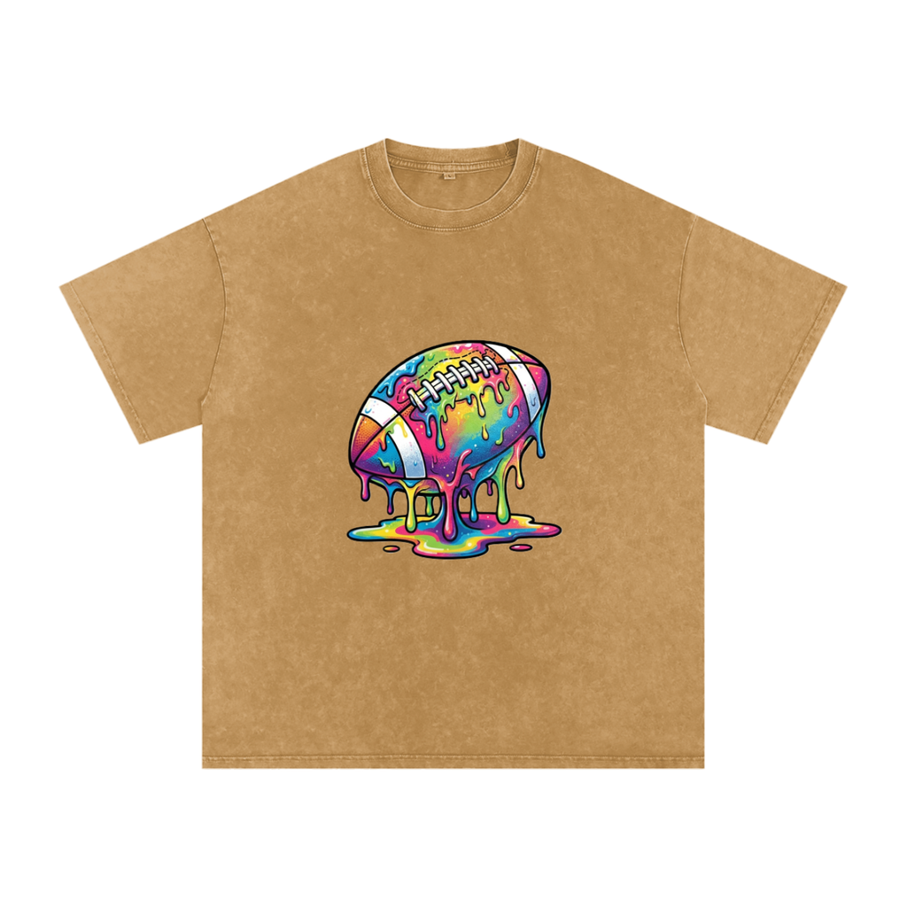 Snow Washed Oversized Cotton T-Shirt