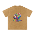 Snow Washed Oversized Cotton T-Shirt