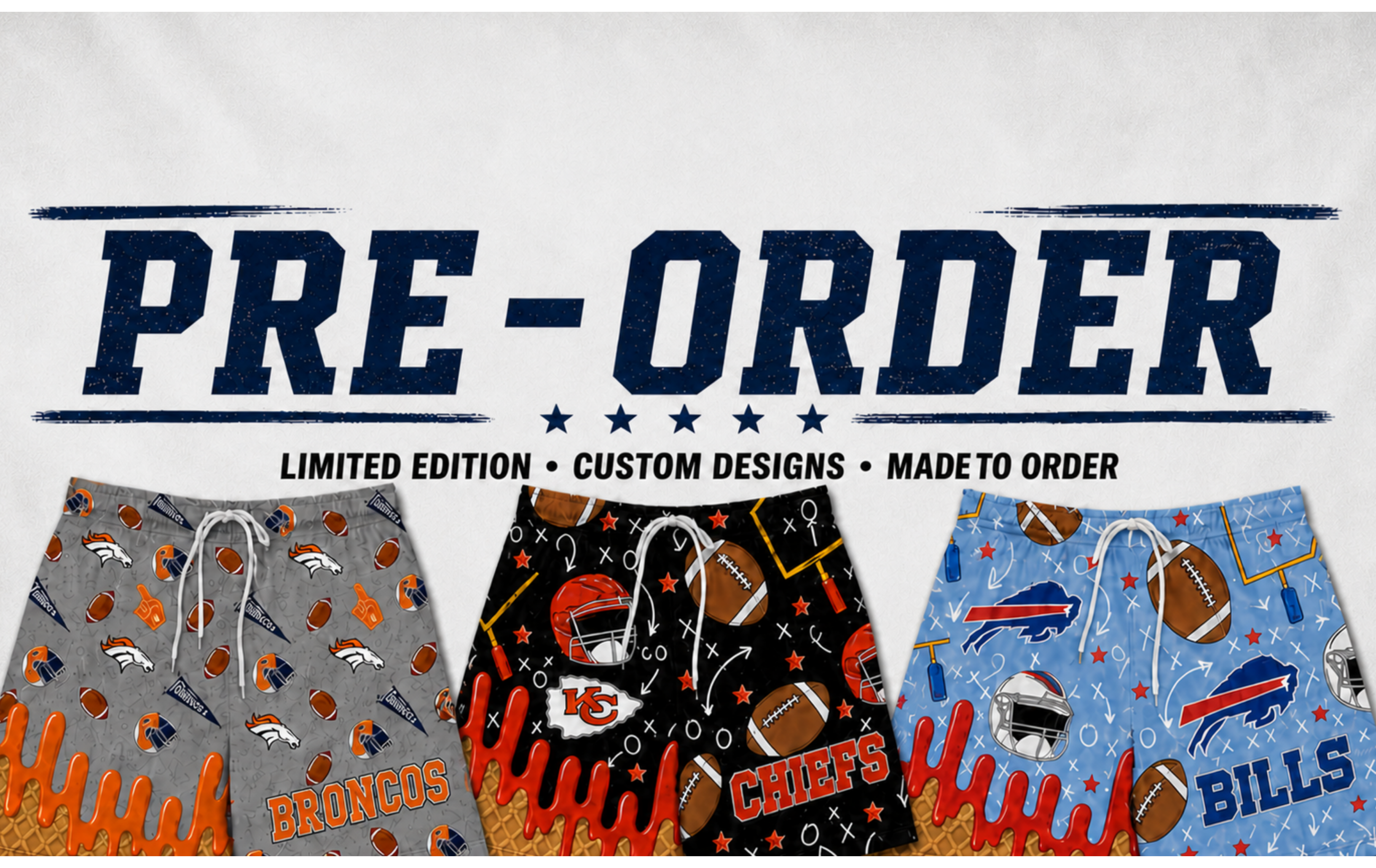 Football Print Shorts