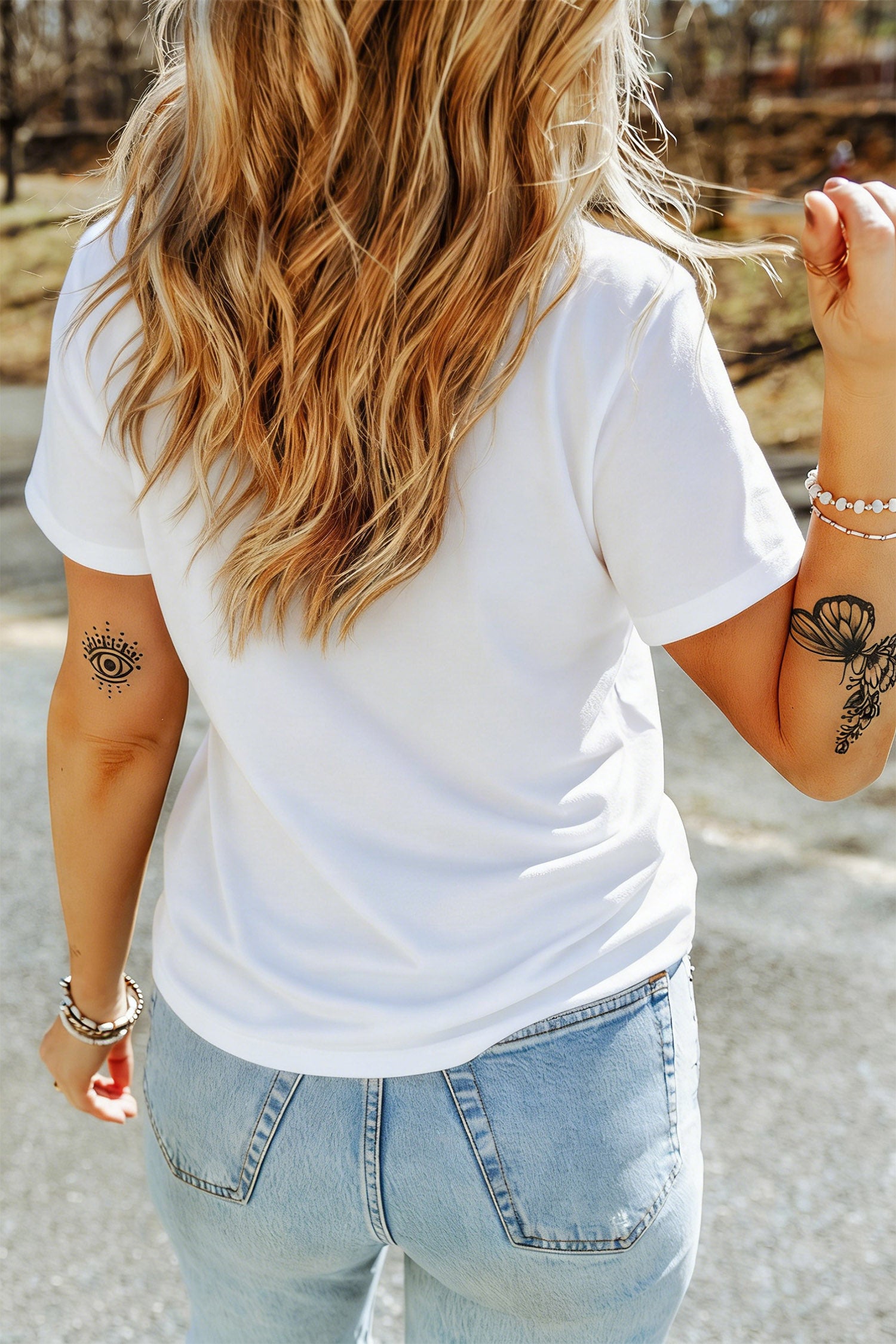 White Sequin Chenille Pumpkin Bow Pattern Casual Short T Shirt